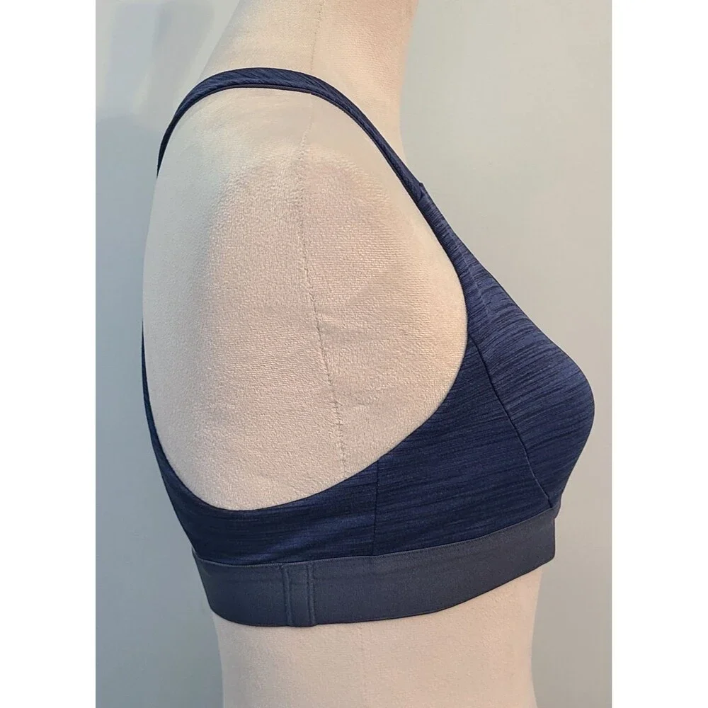 Patagonia Womens M Blue Heathered Unlined Wireless Cross Back Sports Bra Running - Picture 4 of 11